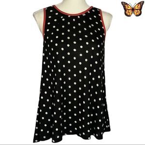 ZARA W&B Collection Polka Dot Sleeveless Top Size Medium